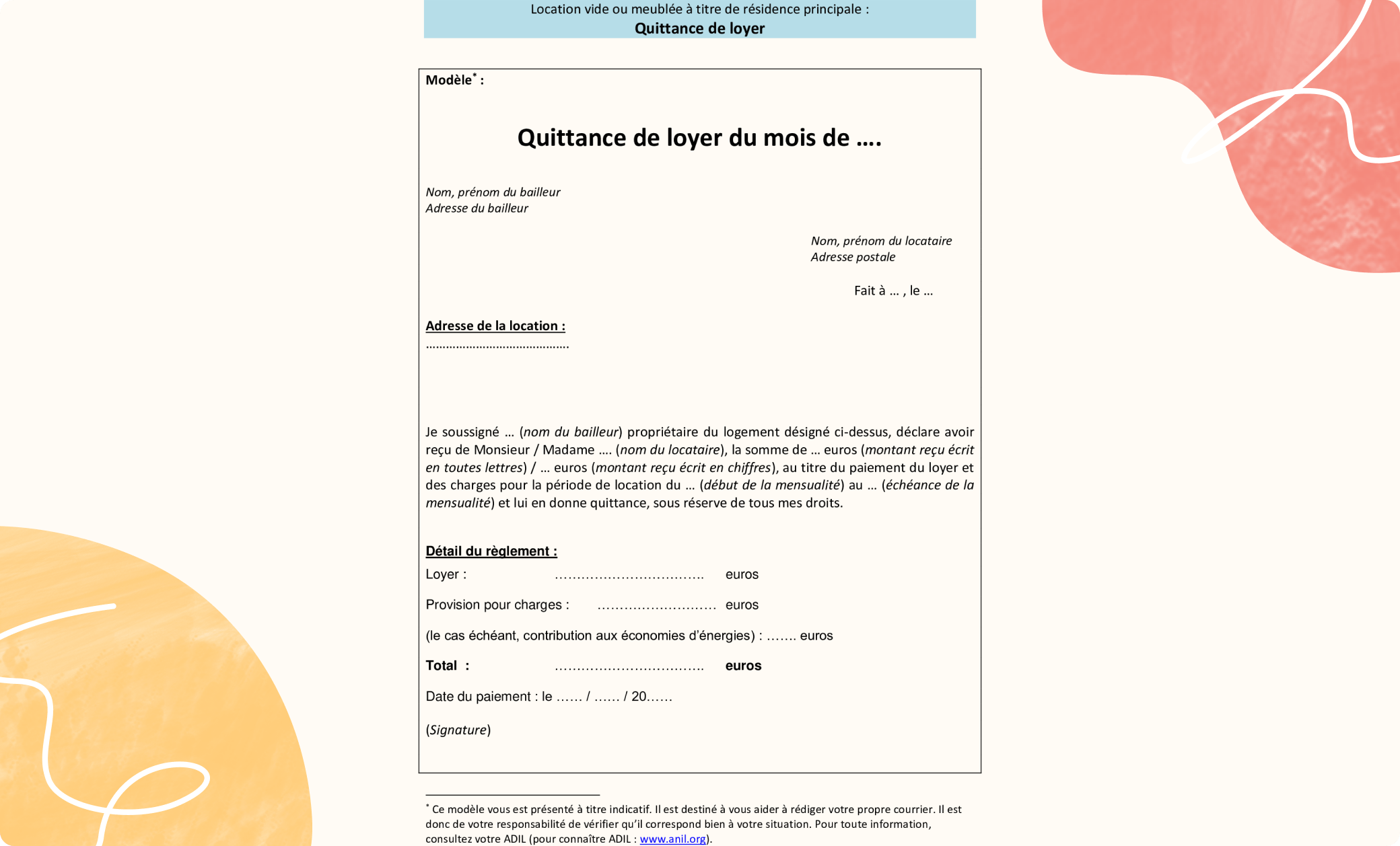 Quittance de loyer in english: Fill out & sign online