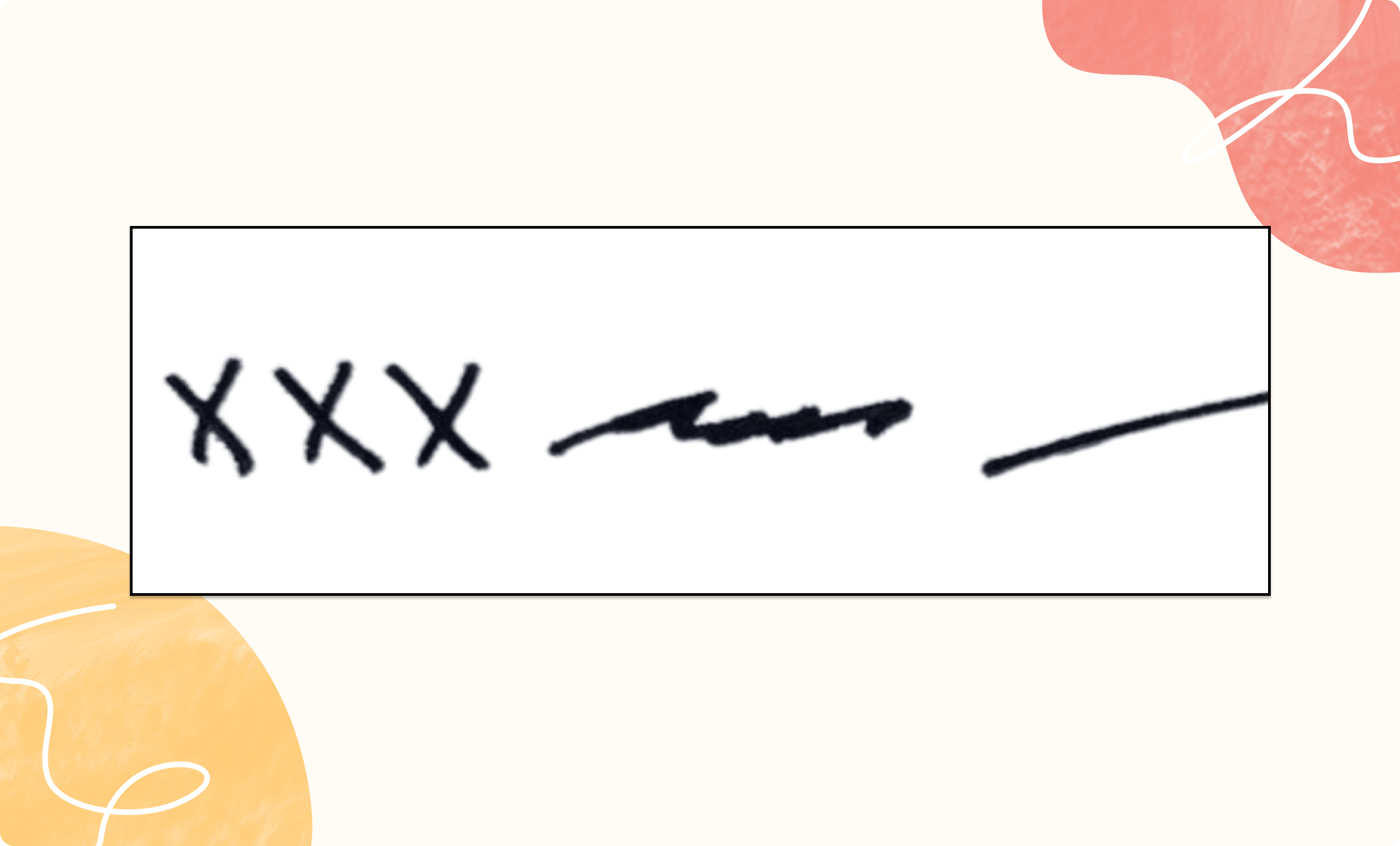 Ungültige handschriftliche Unterschrift
