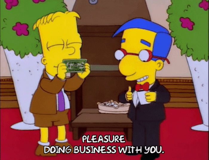 Bart e Milhouse fanno affari