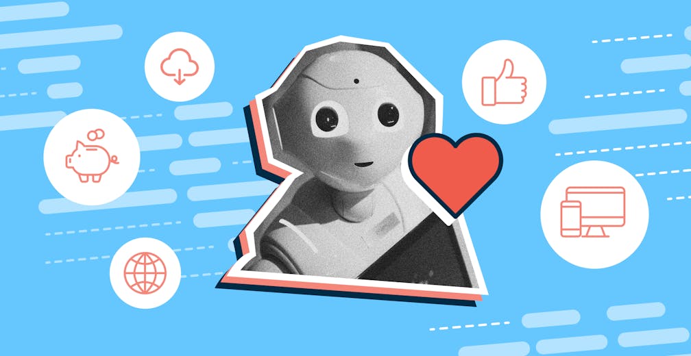 Robot avec un coeur