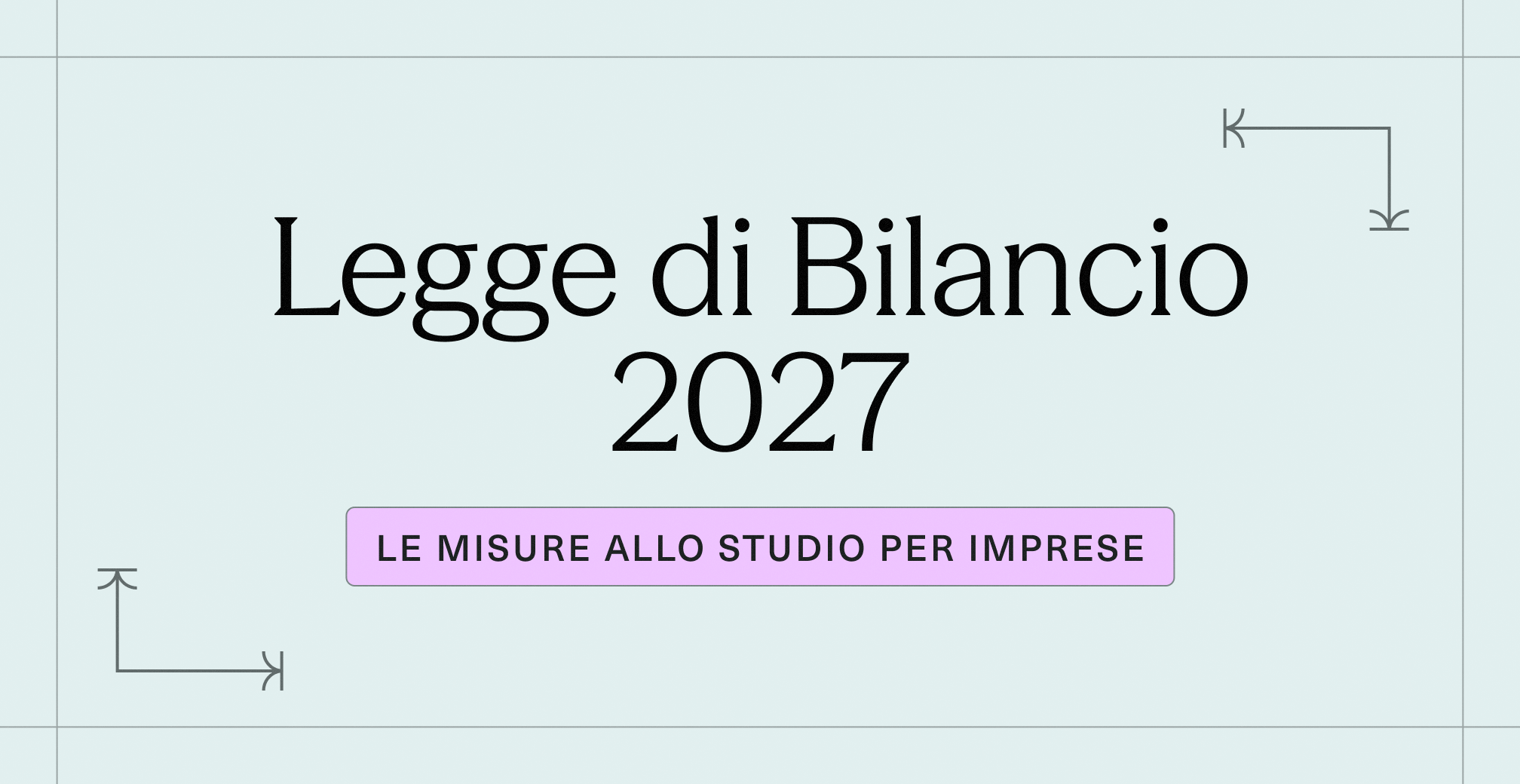 Legge di Bilancio 2027