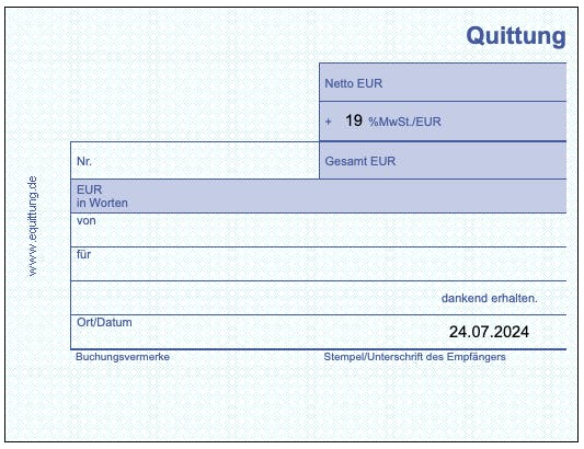 Vorlage einer E-Quittung