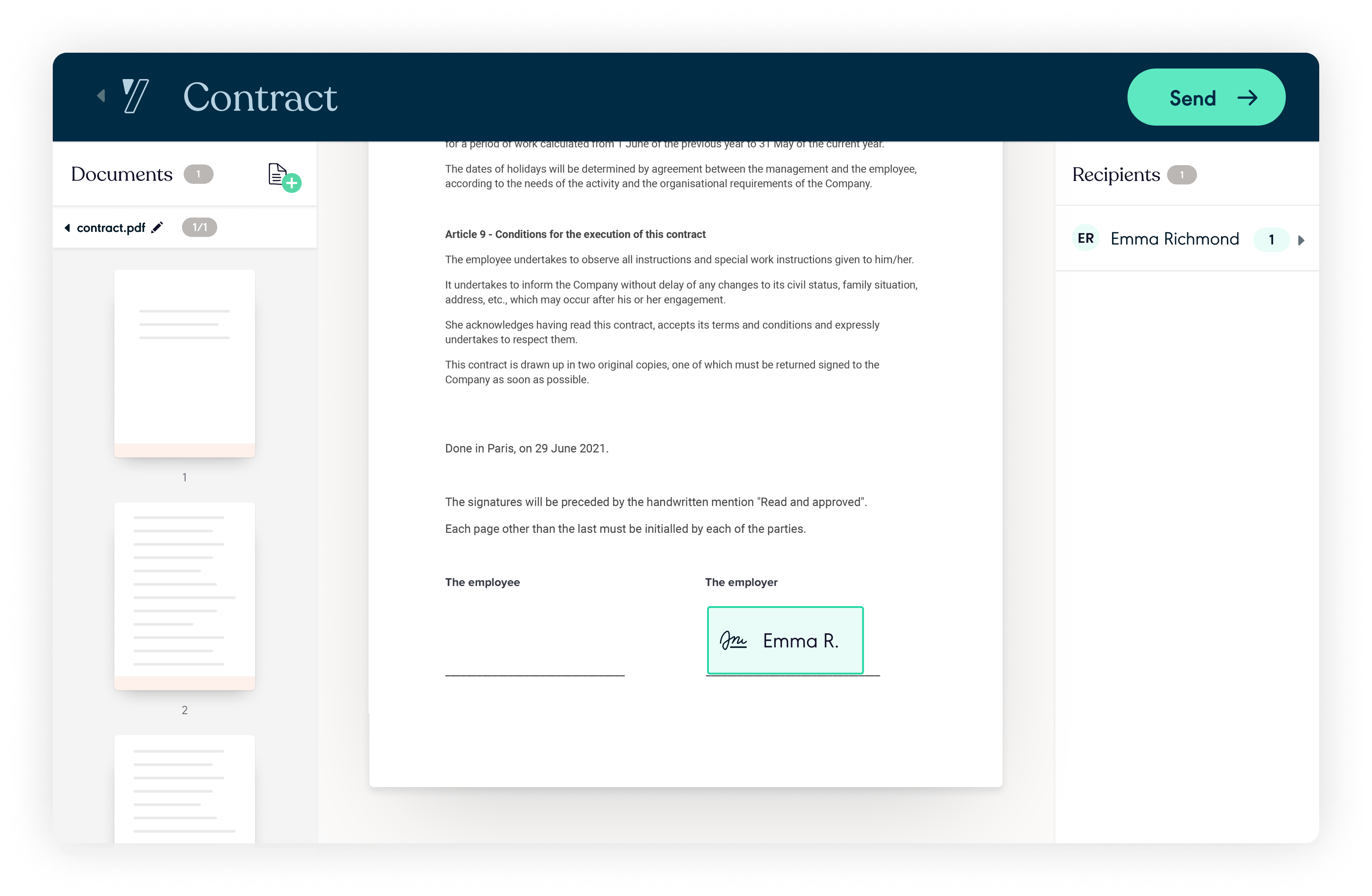 Yousign introduces its new eSignature application