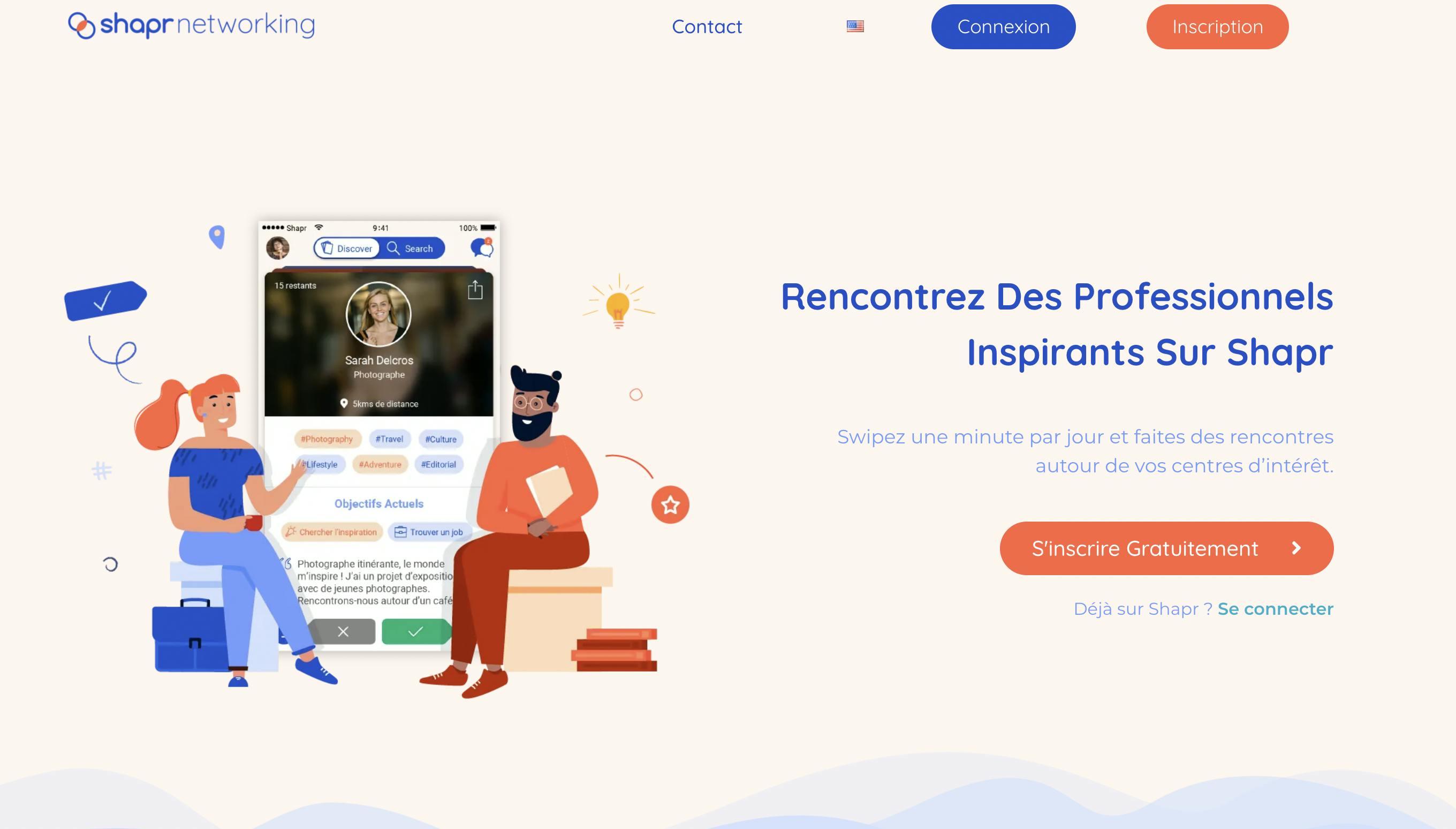 Shapr freelances homepage