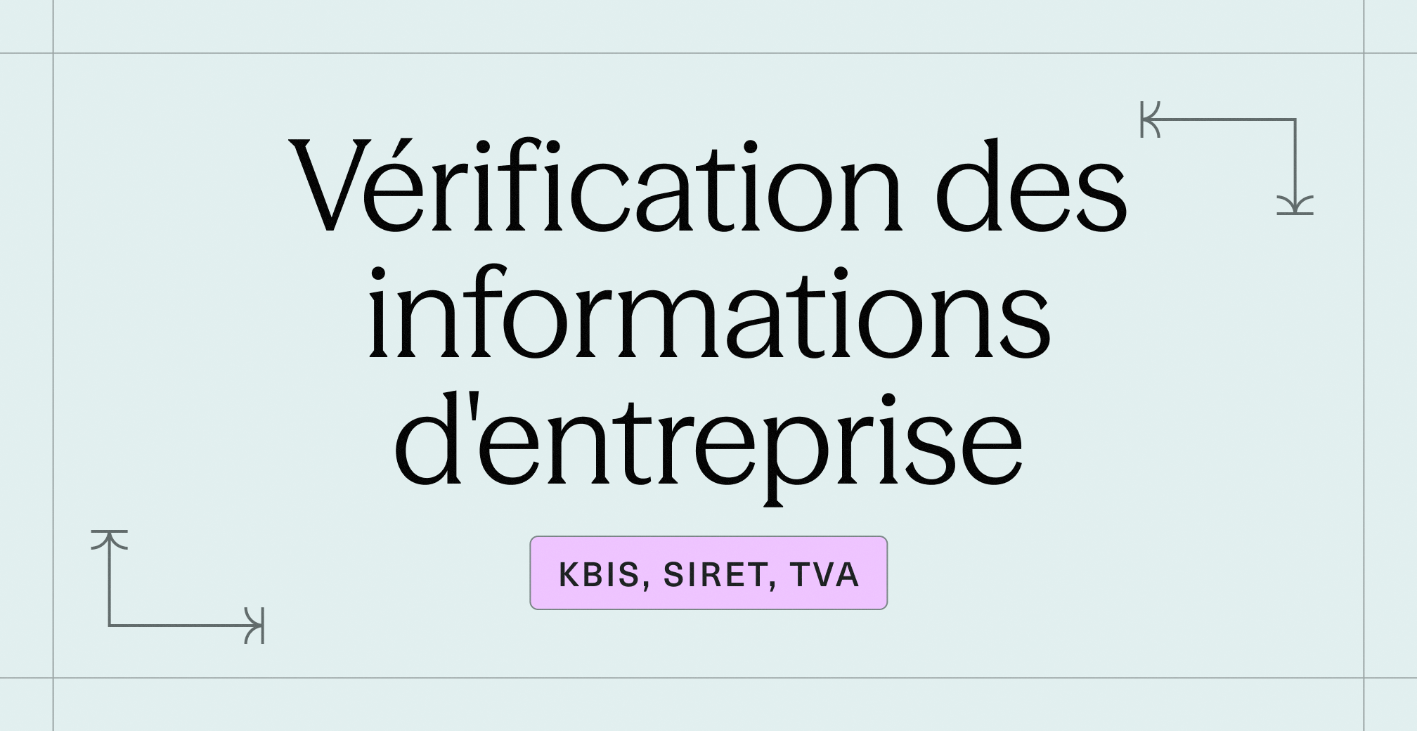 Vérification automatique des informations d'entreprise _ Kbis, SIRET, TVA