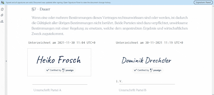 Digitale Signatur erkennen mit Adobe Acrobat Reader