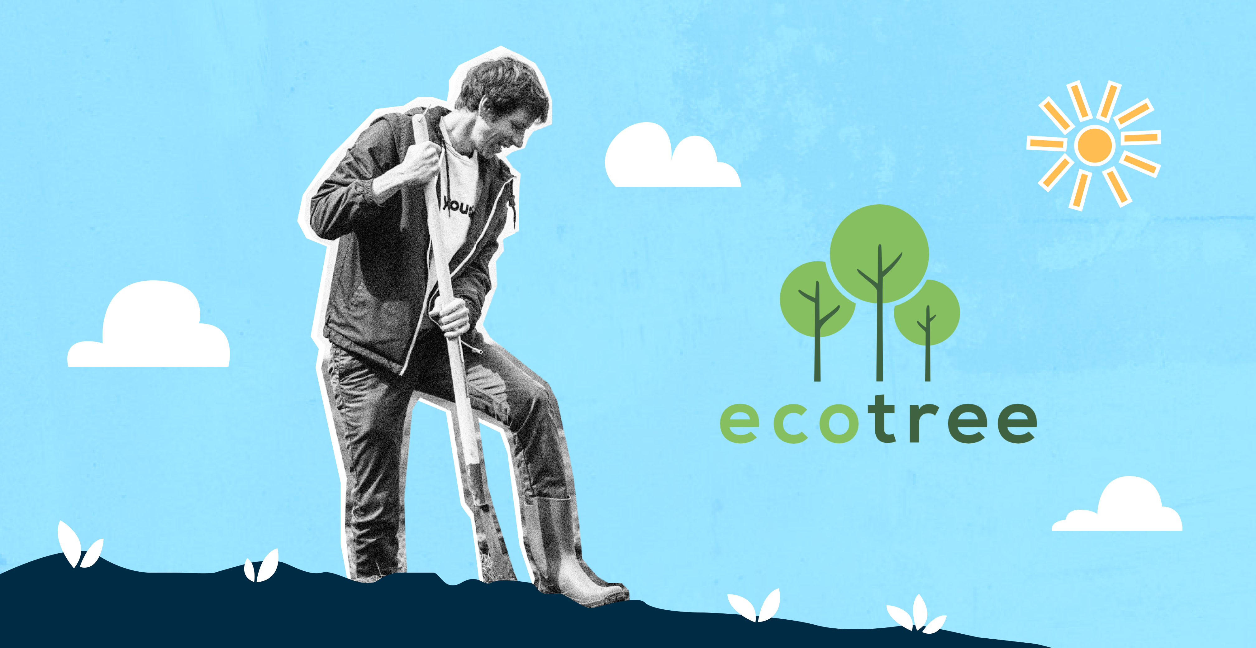 Illustration d'Antoine Louiset qui plante un arbre