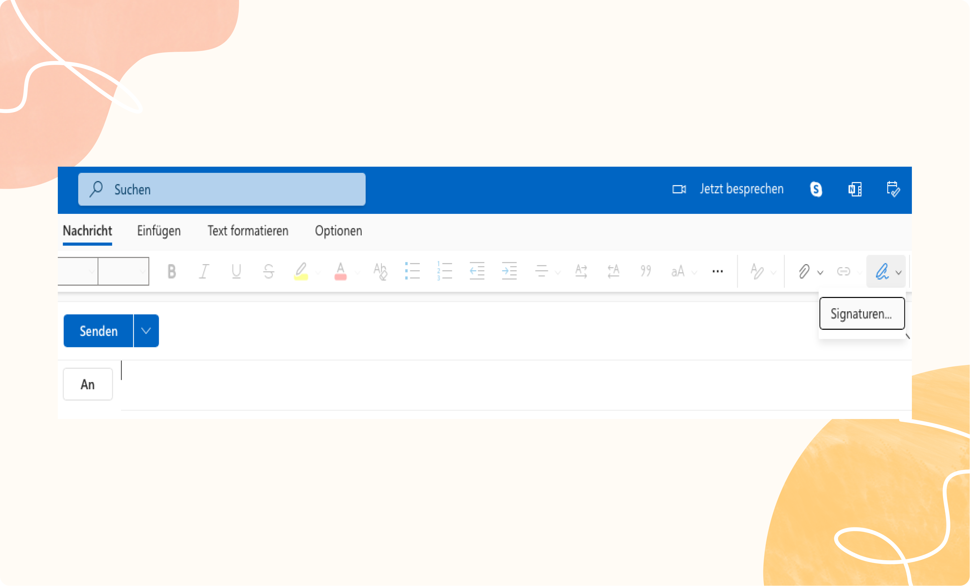 “Signaturen” auswählen