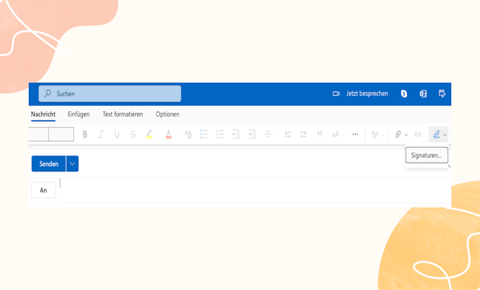 “Signaturen” auswählen