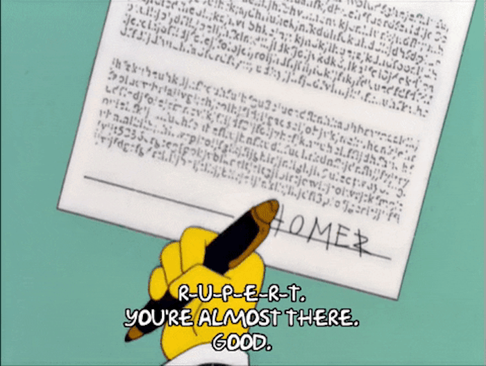 Gif Unterschreiben bei den Simpson