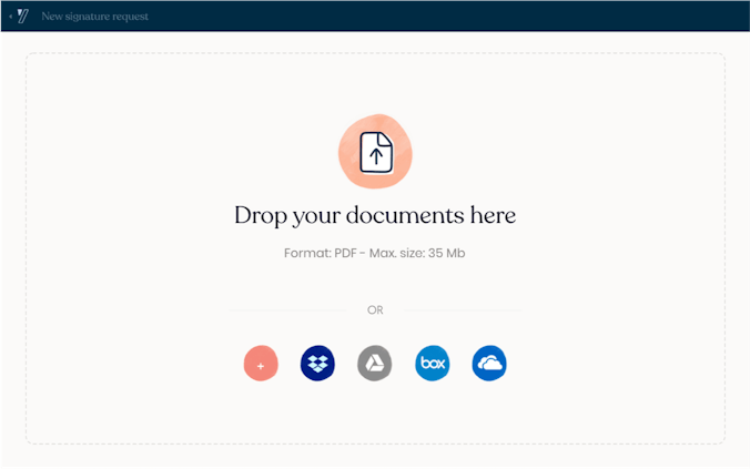 Dépôt des documents à signer