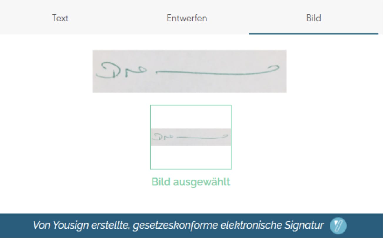 Eingescannte Unterschrift