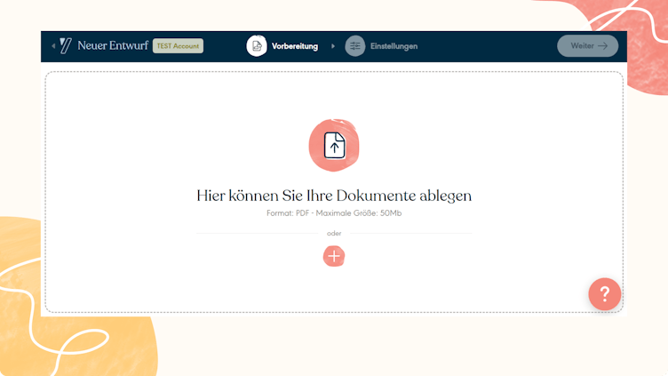 Excel Datei zum Unterschreiben hochladen
