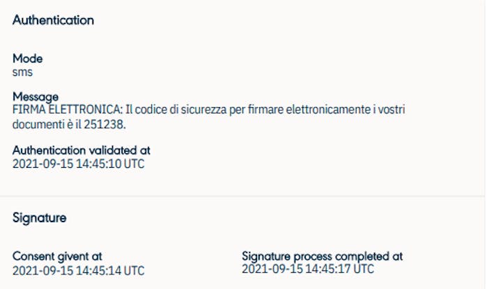 Screenshot autenticazione