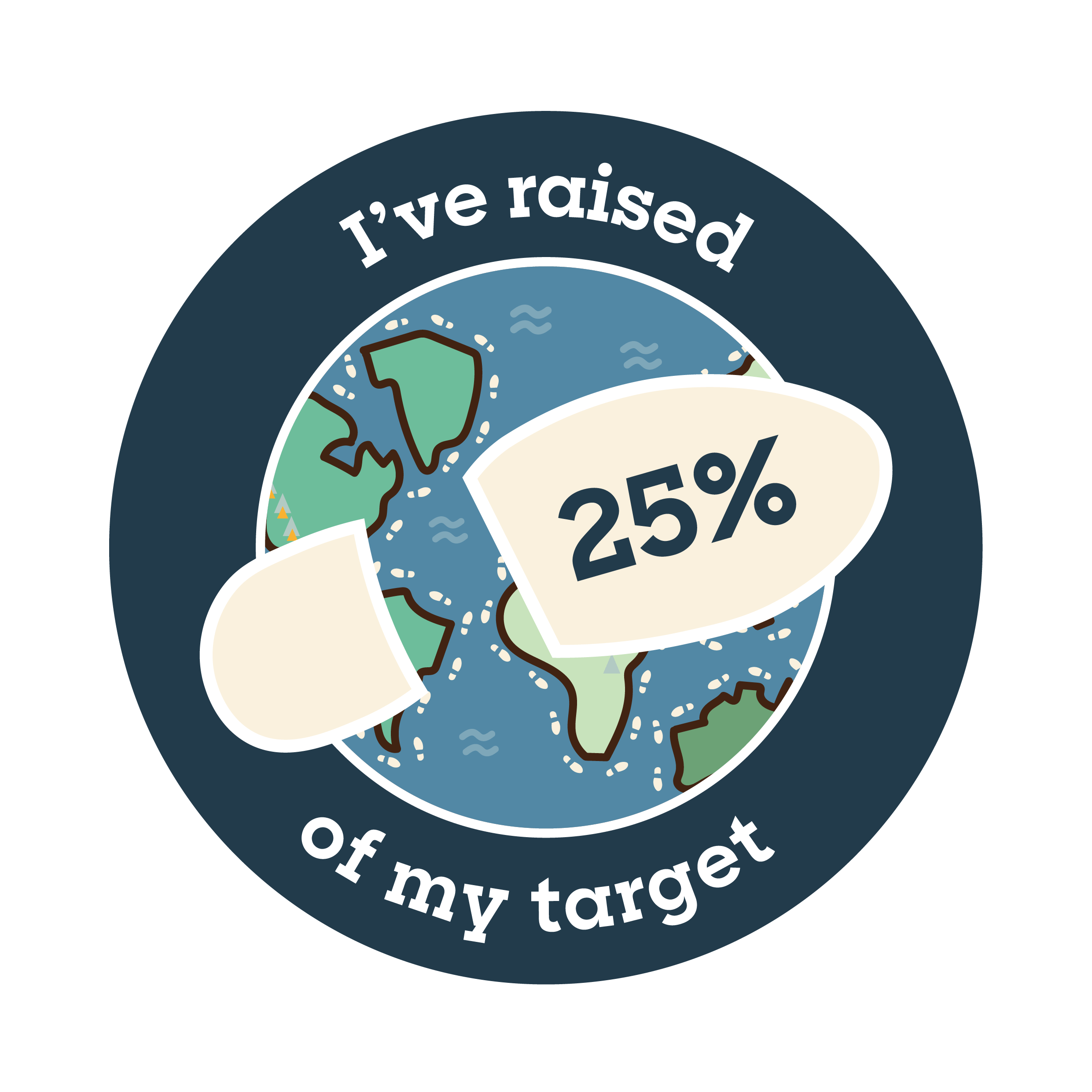Raise 25% of your target
