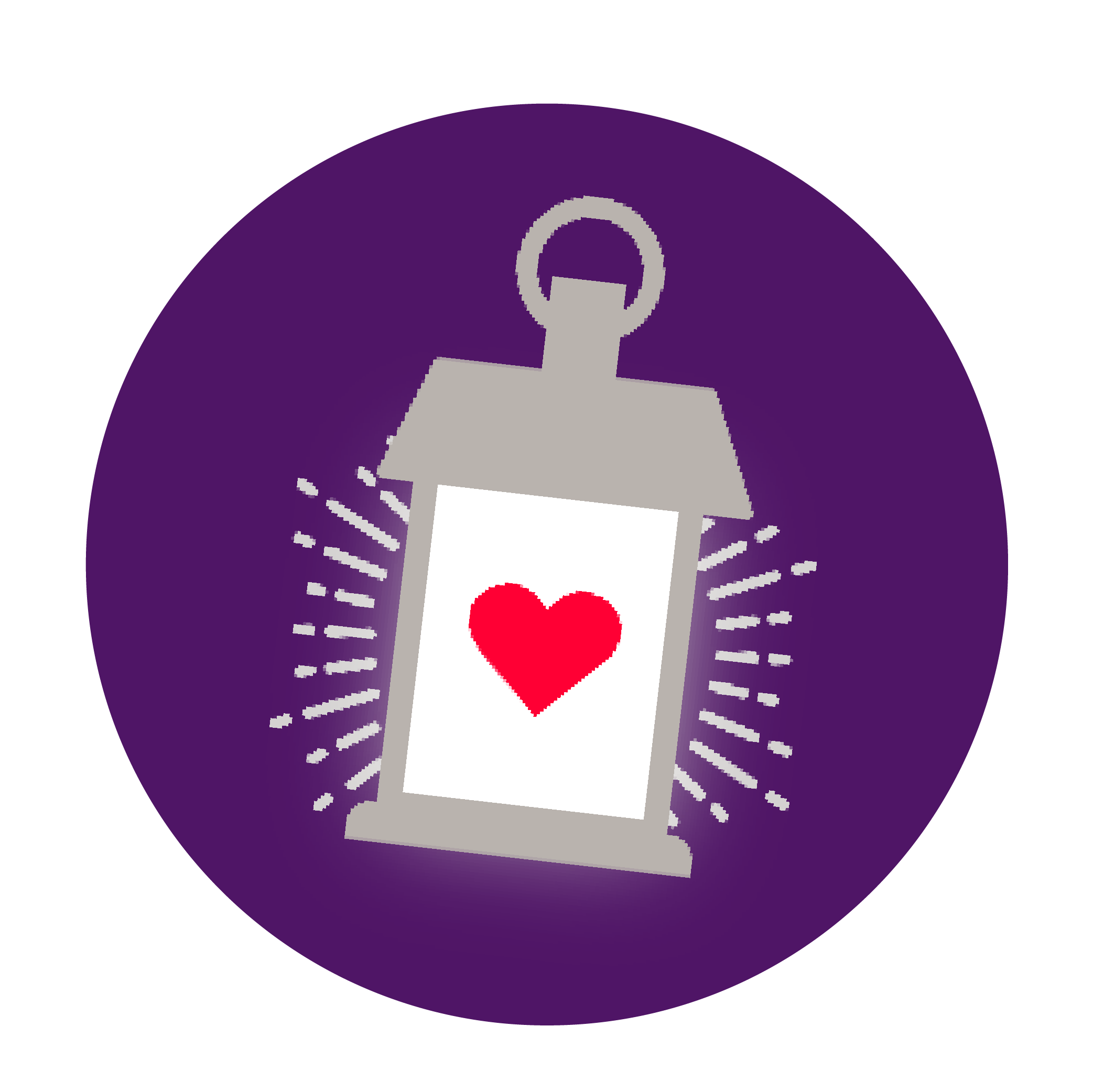 Heart in a lantern icon