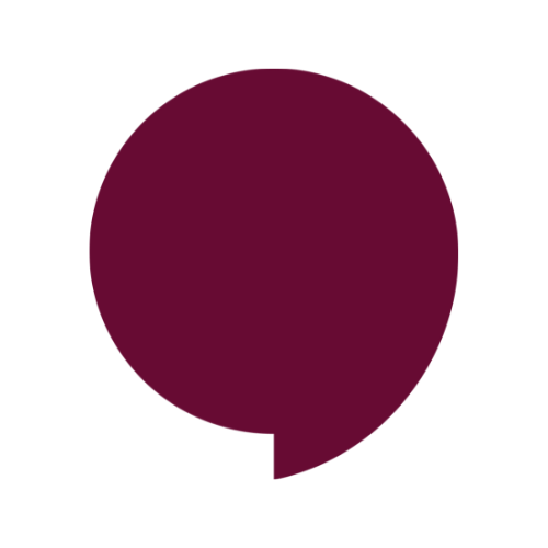 Icon of a burgundy speech bubble