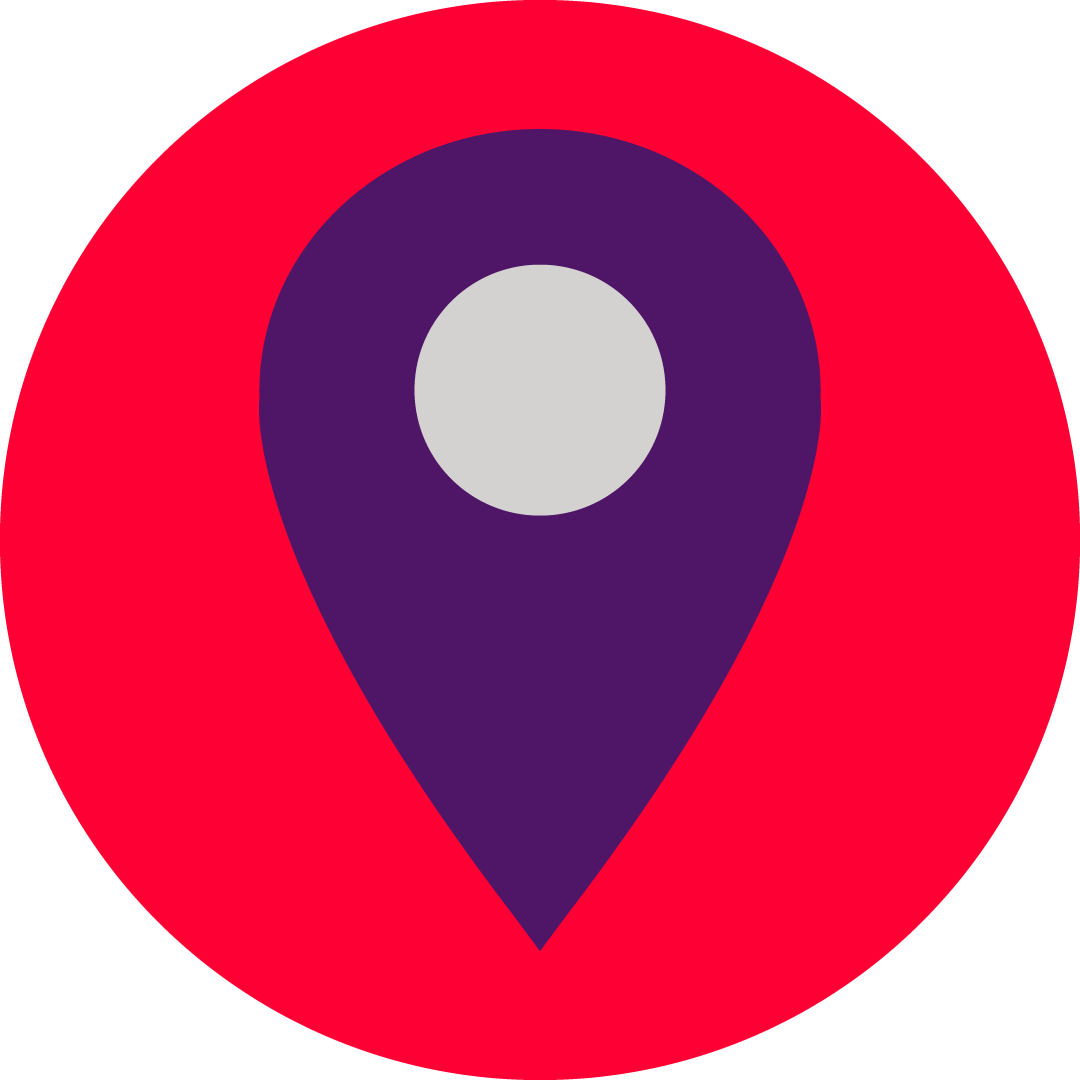 Round pin location icon
