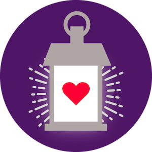Heart lantern icon