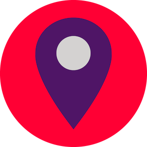 Round pin location icon