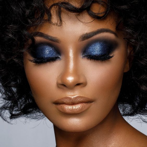 navy blue glitter eyeshadow