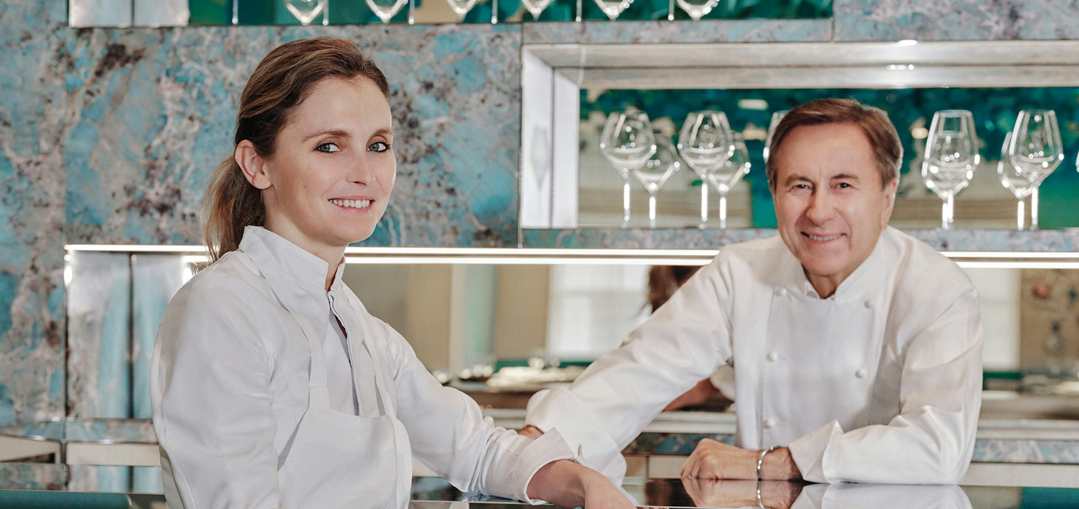 Chef Raphaelle Bergeon and Daniel Boulud