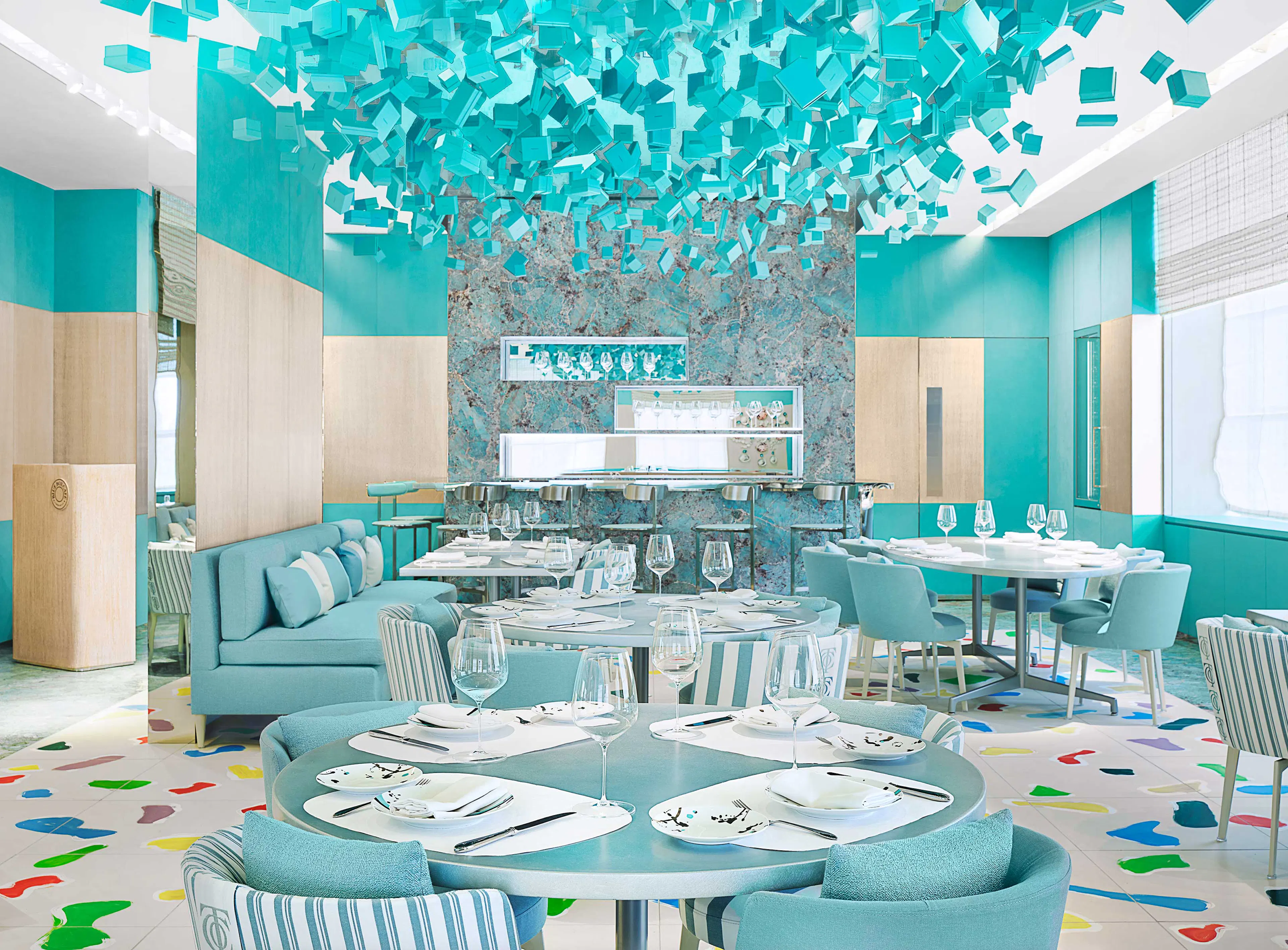 Blue Box Café dining room designed by Peter Marino