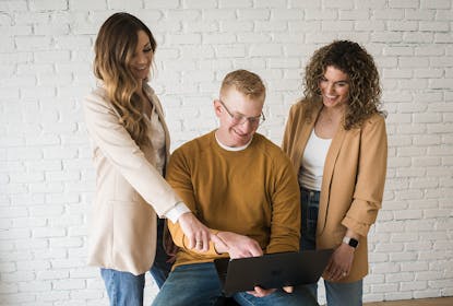 Creative marketing team developing branding concepts – join Bluebird Creative’s design team