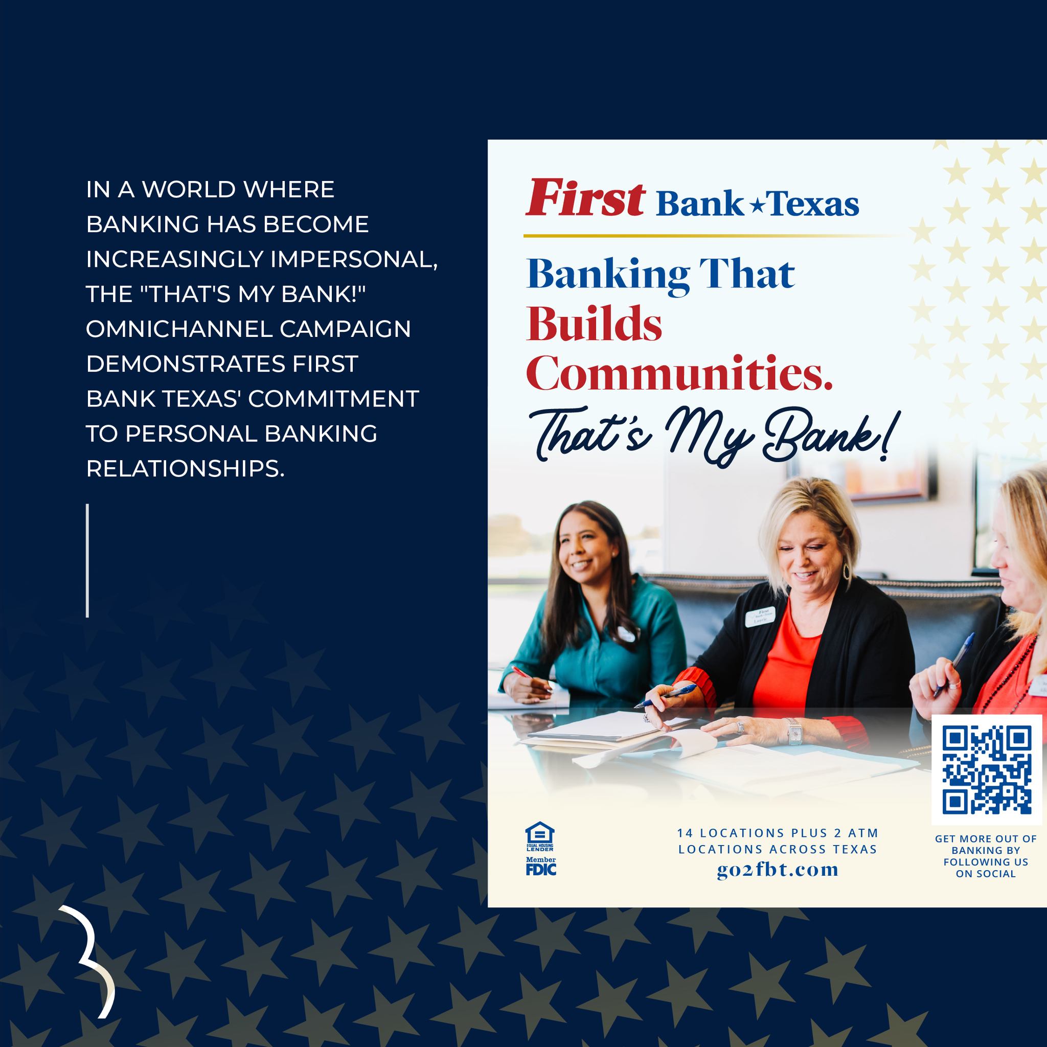 First Bank Texas team receiving IBAT Best of Community Banking Award for the That’s My Bank campaign