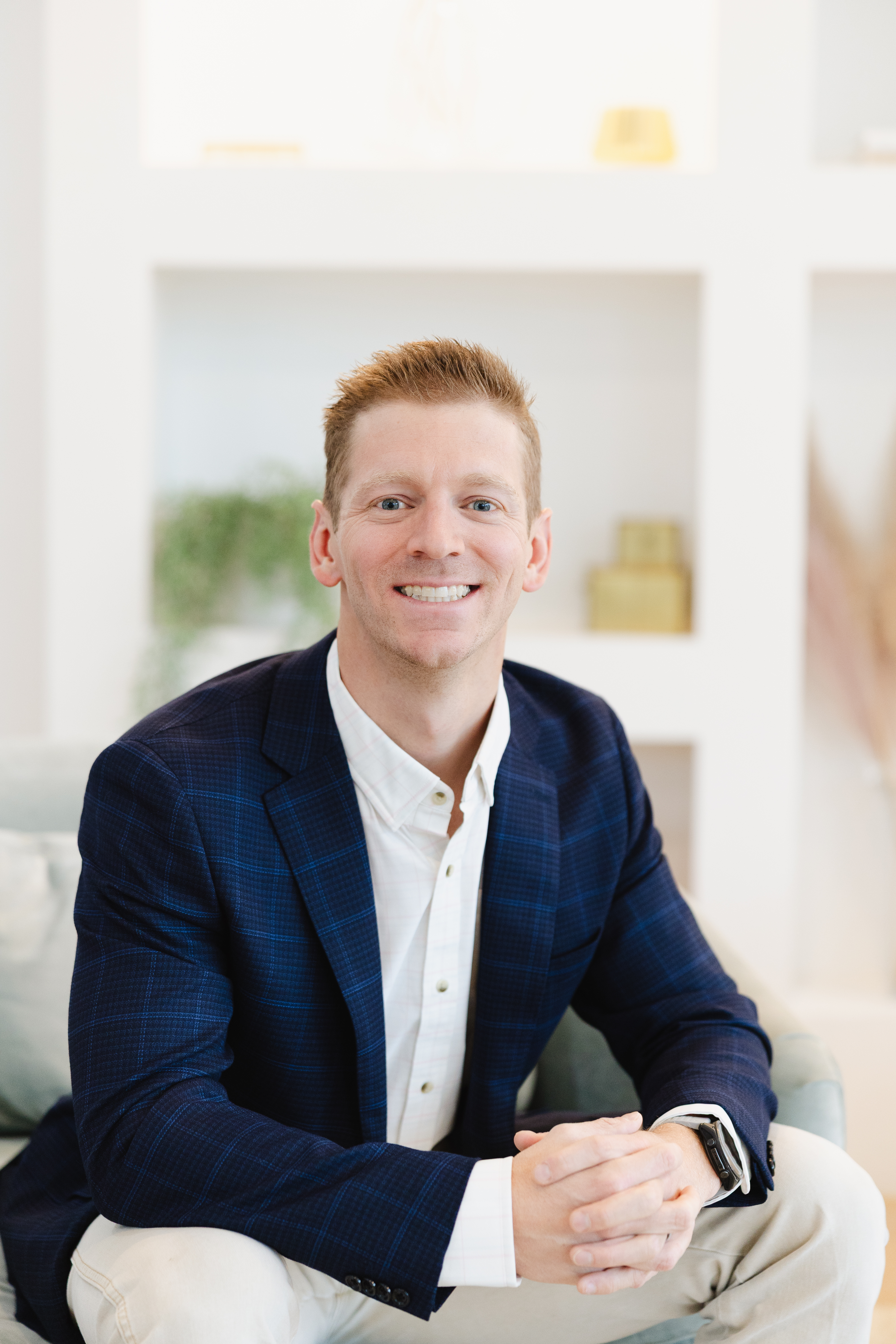 Max Klinedinst Vice President of Bluebird Creative headshot at company photoshoot