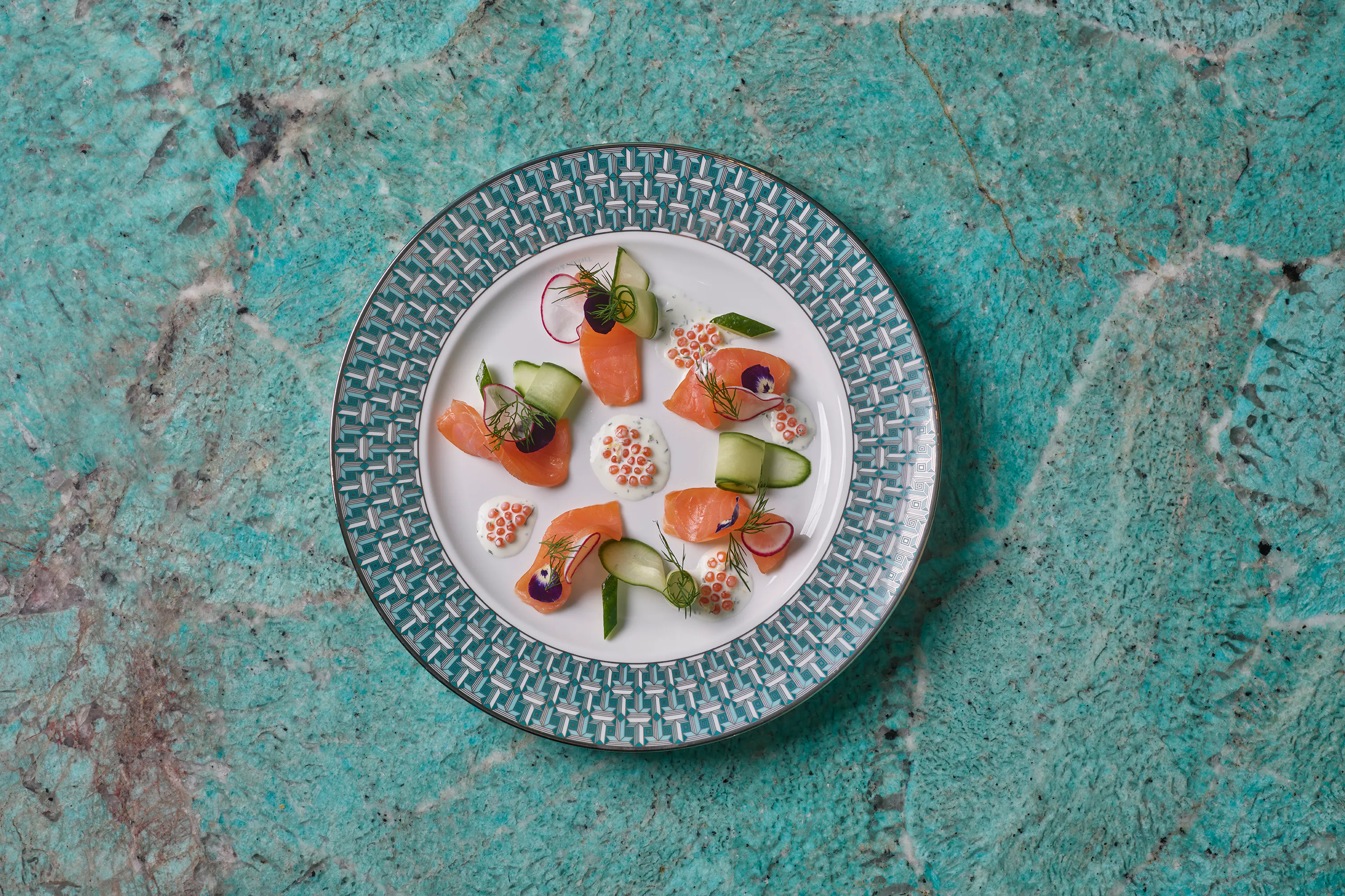 Signature dish at Blue Box Café at Tiffany & Co. South Coast Plaza