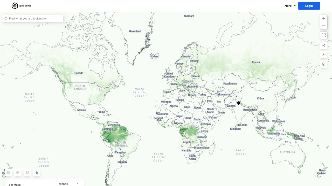 Sample carbon sequestration around the world