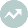 Market trend line icon