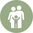 Silhouettes of a family icon