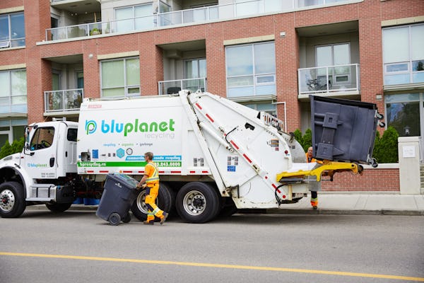 BluPlanet Recycling Garbage Collection at Calgary Condo and Business