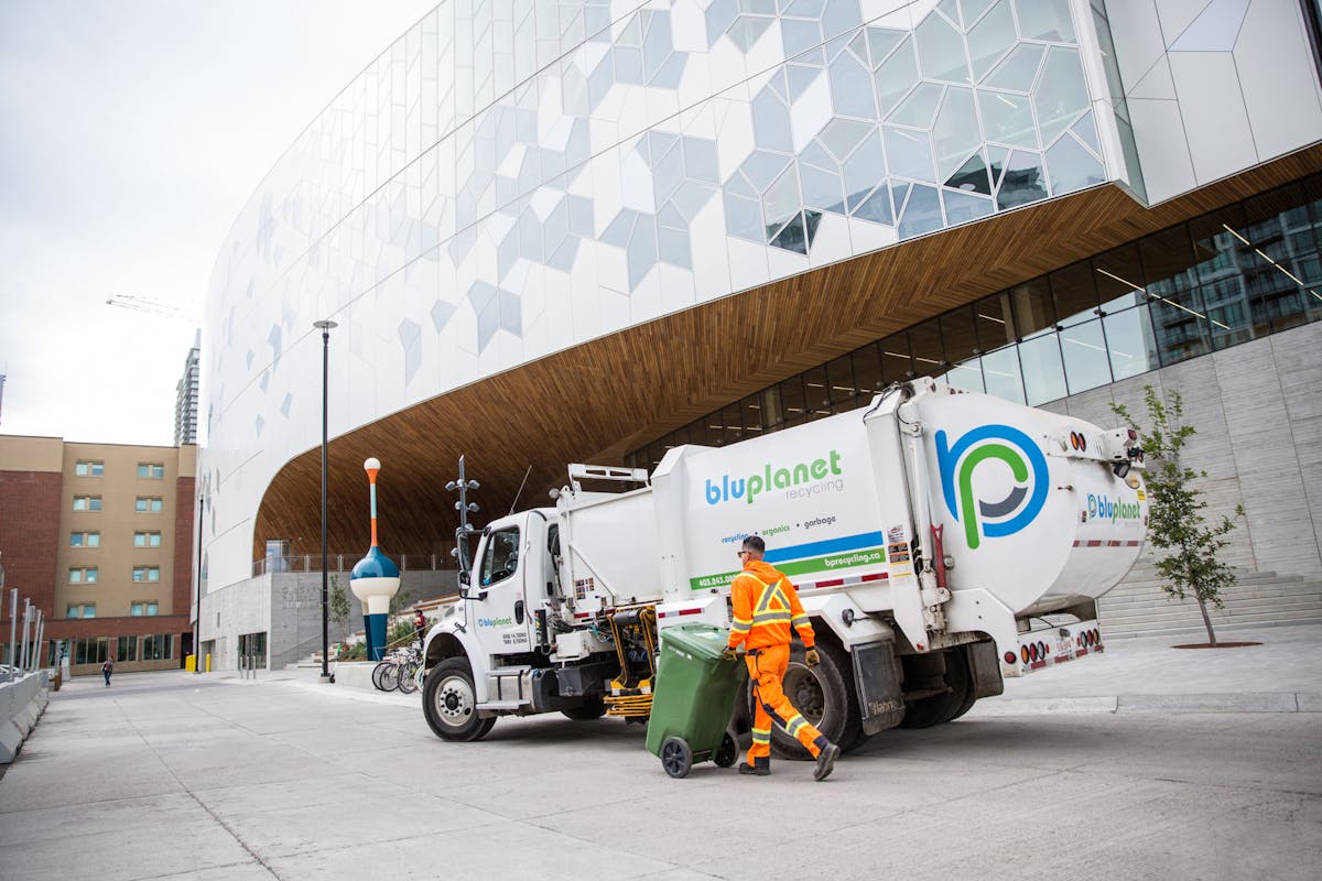 BluPlanet Recycling collecting compostable organics from businesses and condos in Calgary