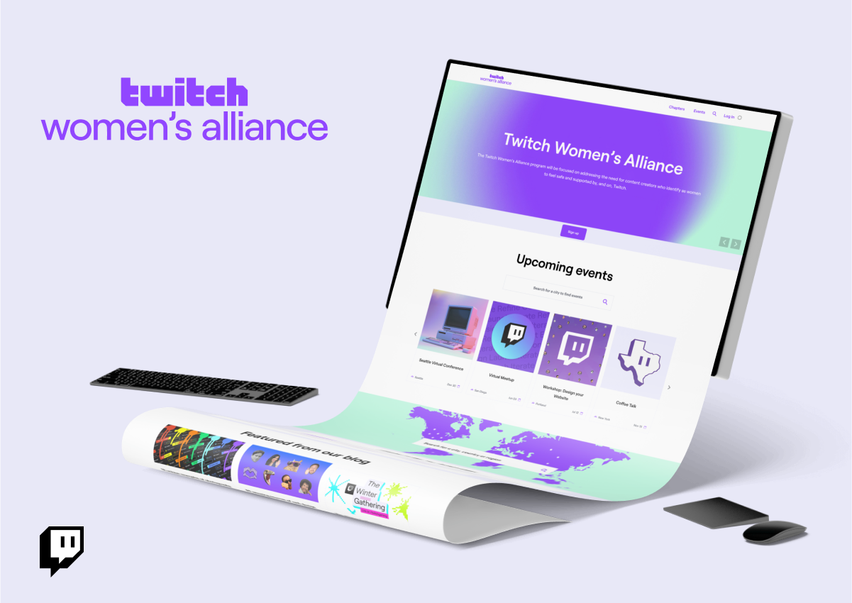 Twitch TWA Mockup - A brand that has a platform with a diverse user base that have their brand within Twitch's platform, what was memorable about the project is how flexible its brand design was.