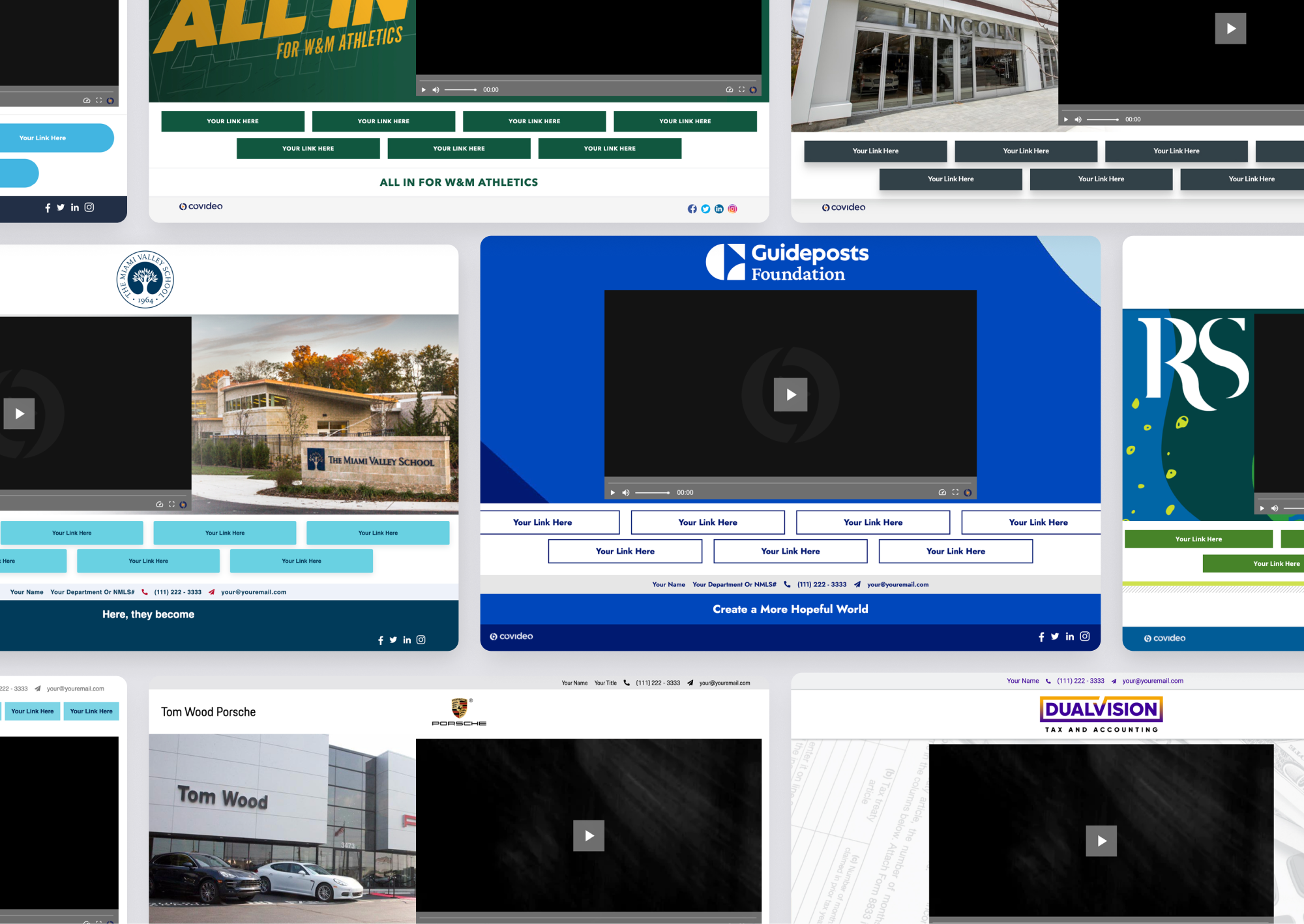 Covideo Branded Video Landing Pages