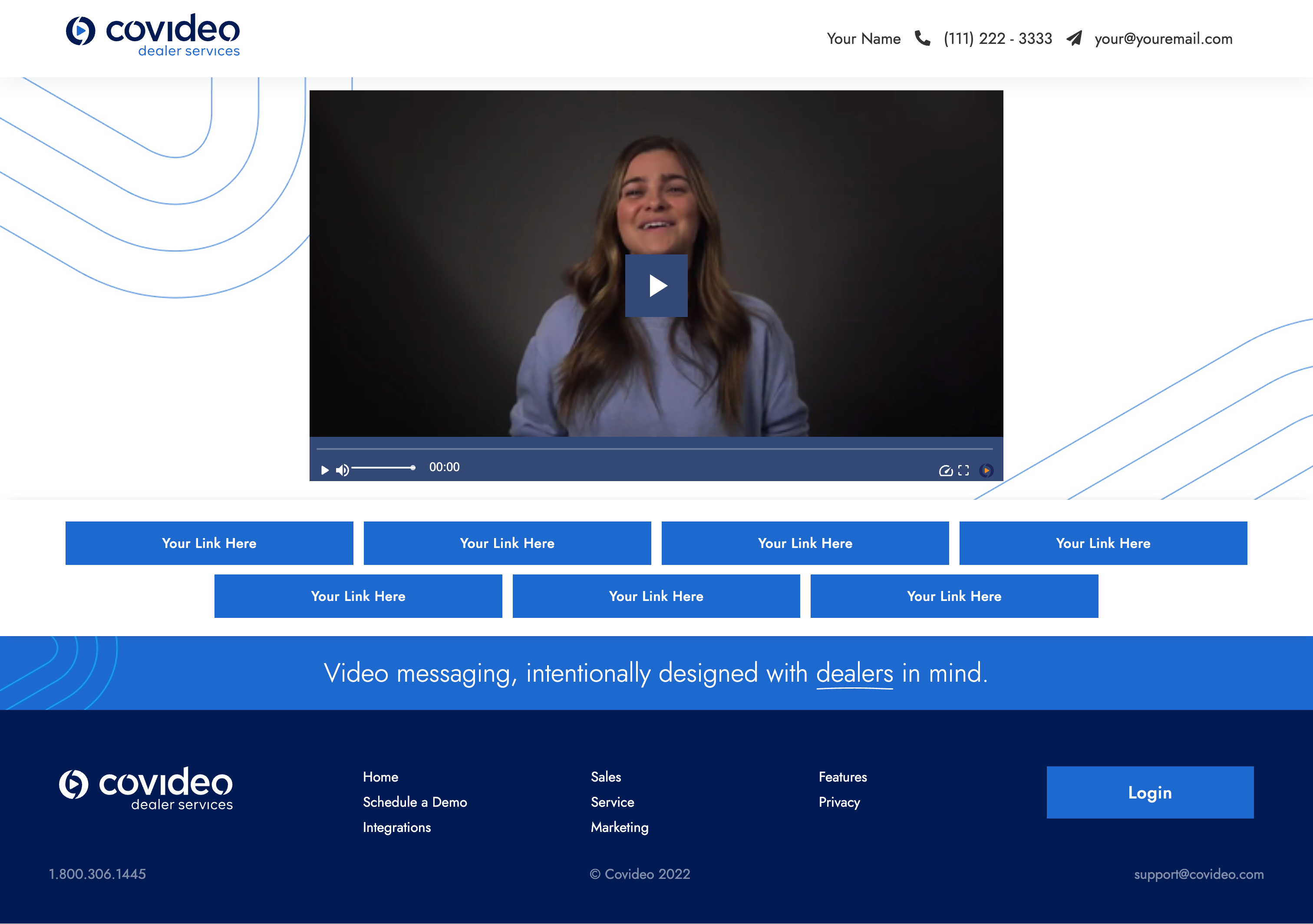 Covideo's Dealer Service Branded Video Landing Page