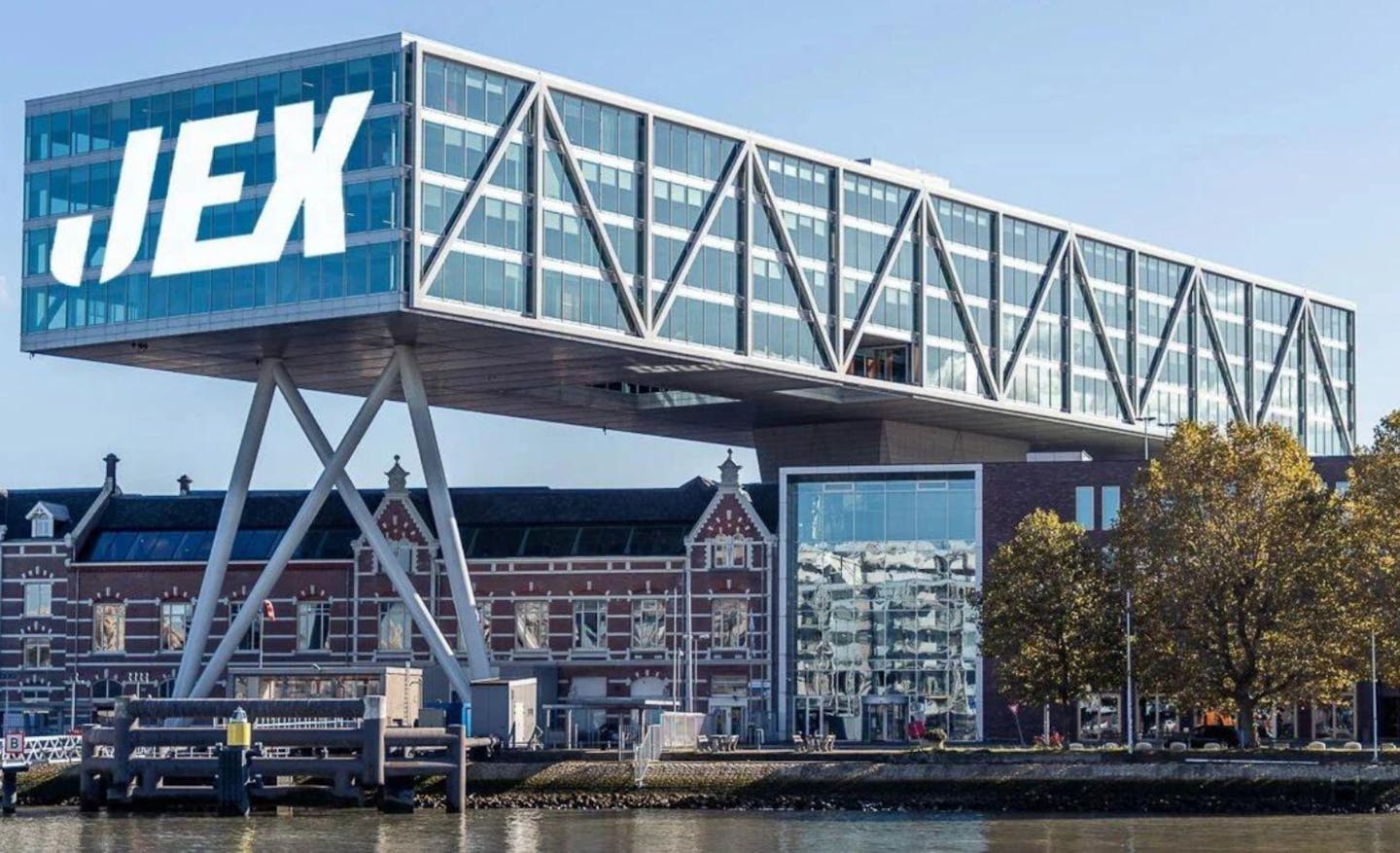 Beeld van het nieuwe gebouw van Jex in Rotterdam
