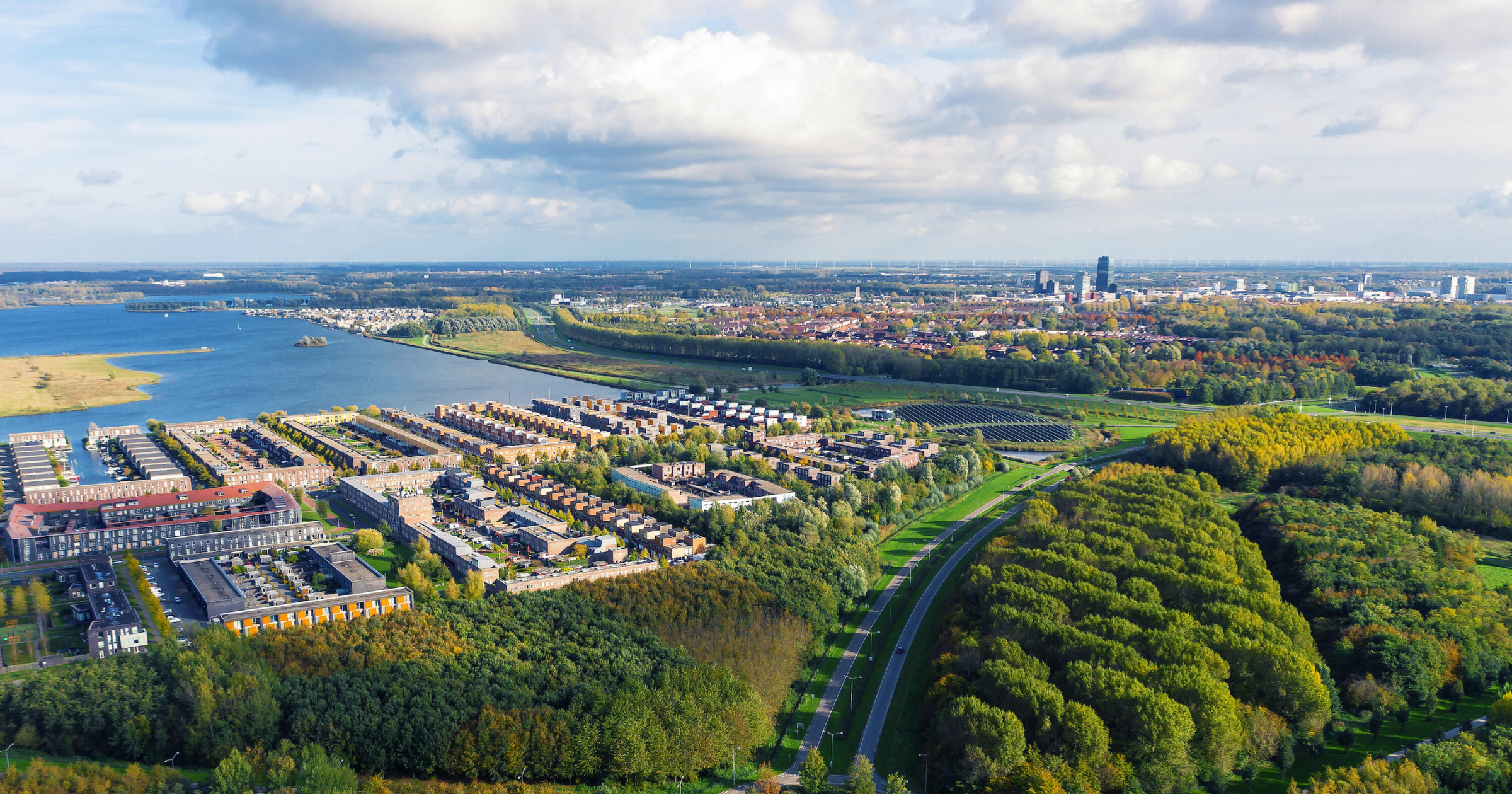 luchtfoto van Nederlands landschap