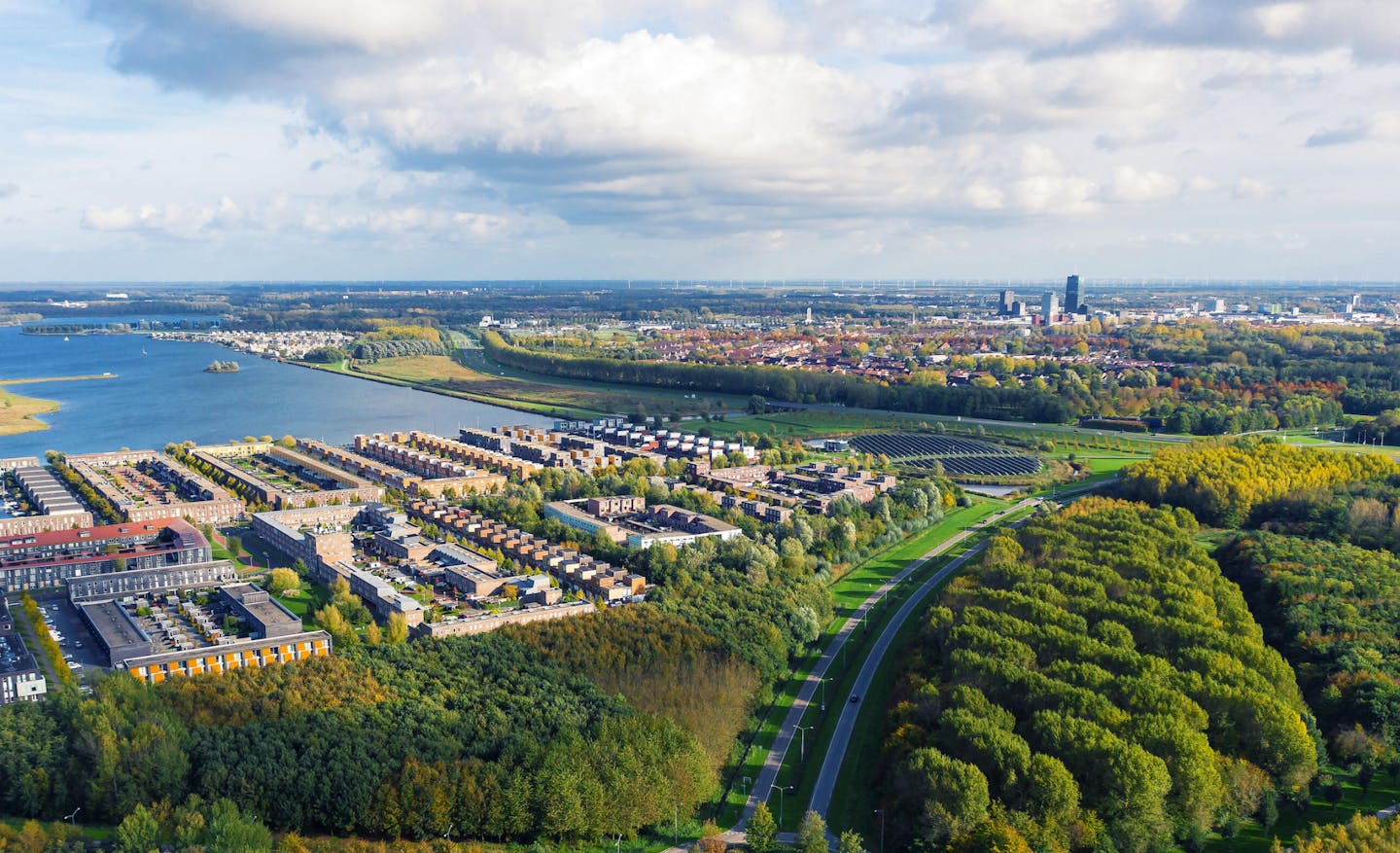 luchtfoto van Nederlands landschap