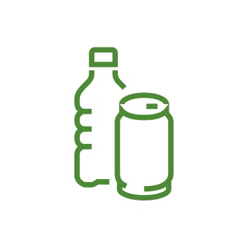 icoon plastic en drankkarton afval