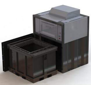 De Impress met de opvangbak apart in beeld