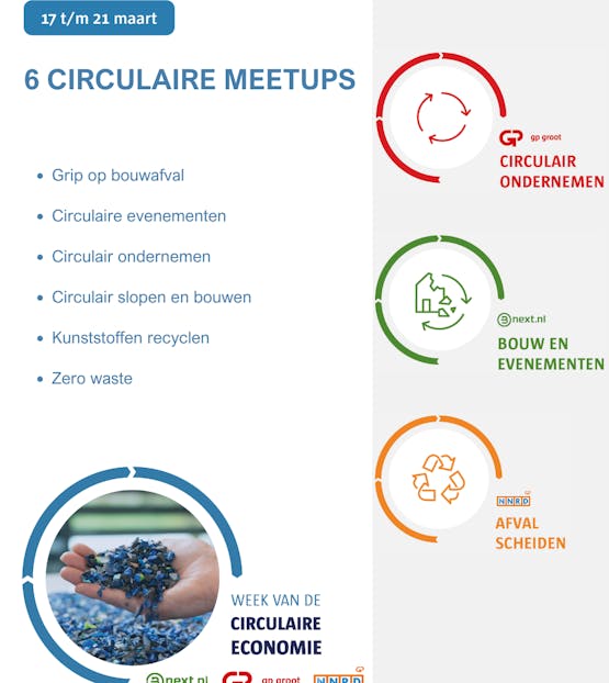 Een overzicht van het programma van de Week van de Circulaire Economie bij Bnext en GP Groot