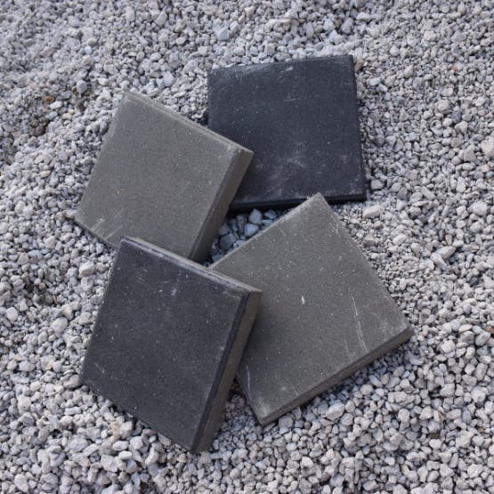 voorbeeld van tuintegels afval