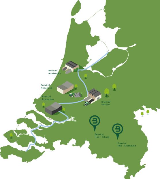 Overzicht van de vestigingen