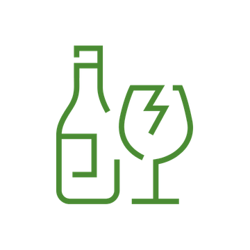 icoon voor glasafval