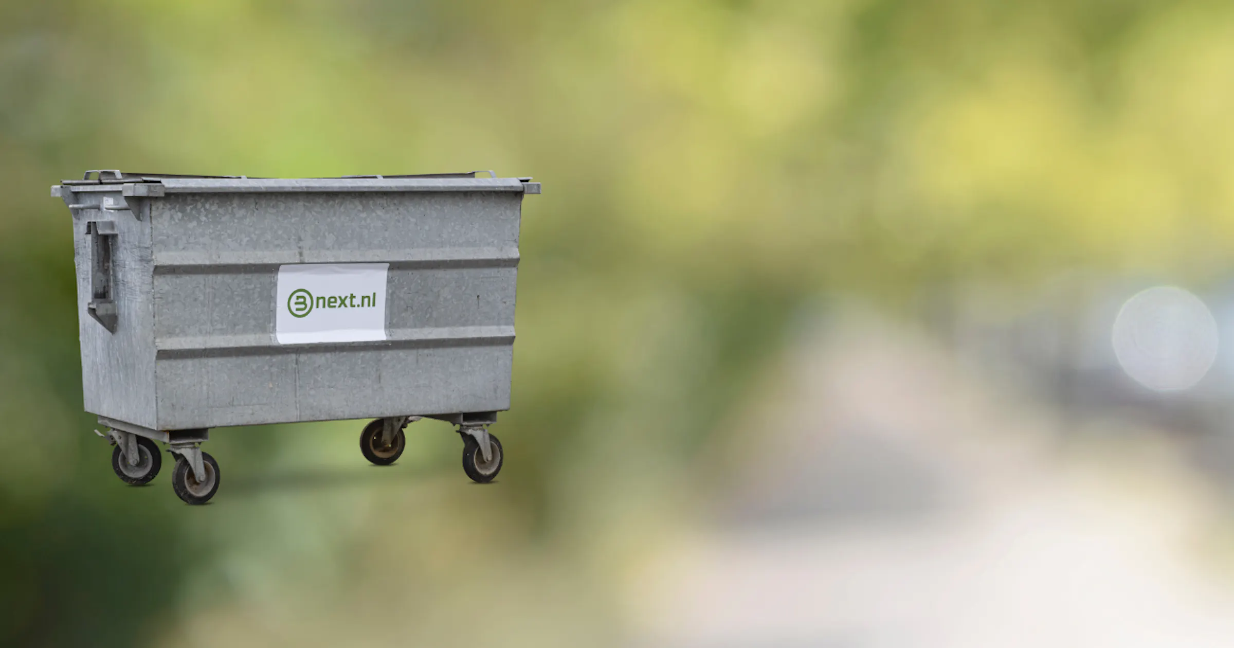 1100l Rolcontainer 1000 liter stalen rolcontainer huren | Robuust & brandveilig