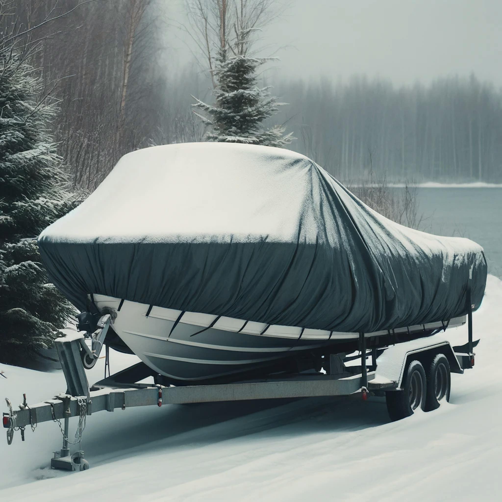 boat under the cover during the winter time. Winterizing Your Boat: Costs and Best Practices